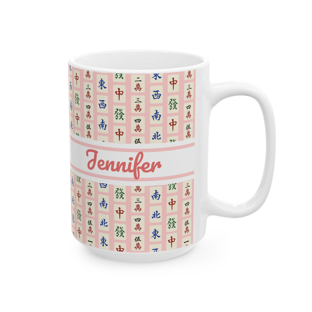 Custom Pink Mahjong Mug