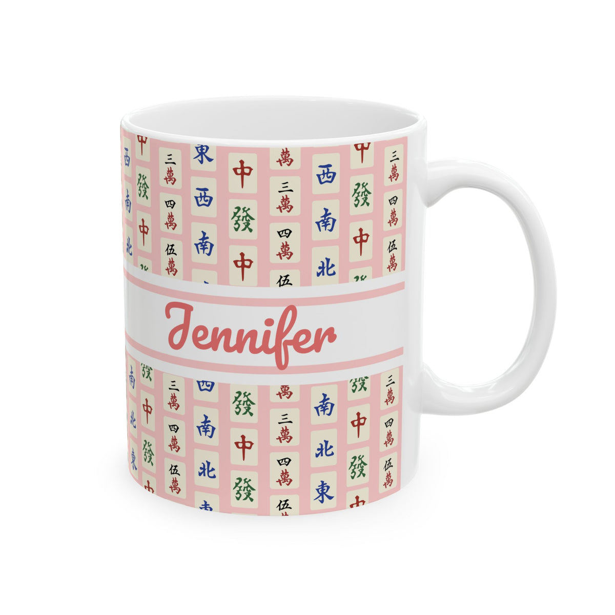 Custom Pink Mahjong Mug