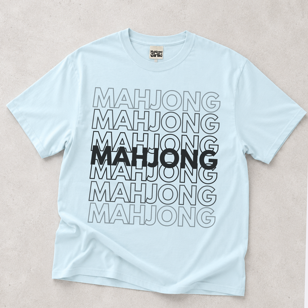 Mahjong Typography T-Shirt