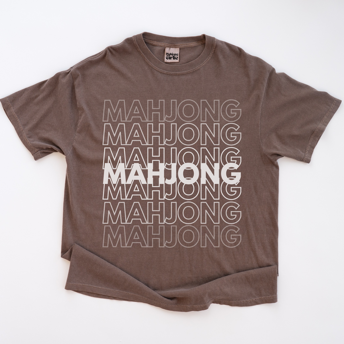 Mahjong Typography T-Shirt