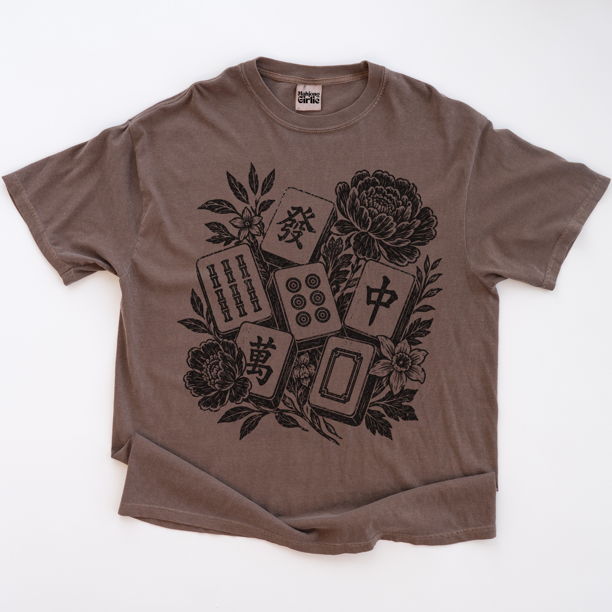 Linocut Botancial Tiles T-Shirt