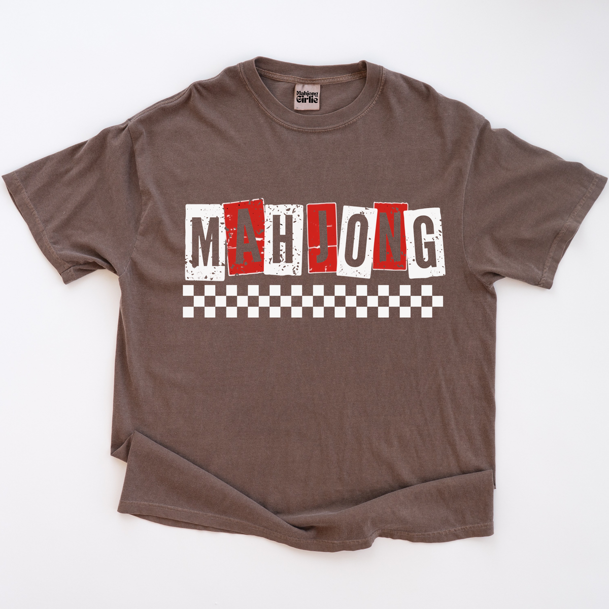 Retro Checkered Mahjong T-Shirt