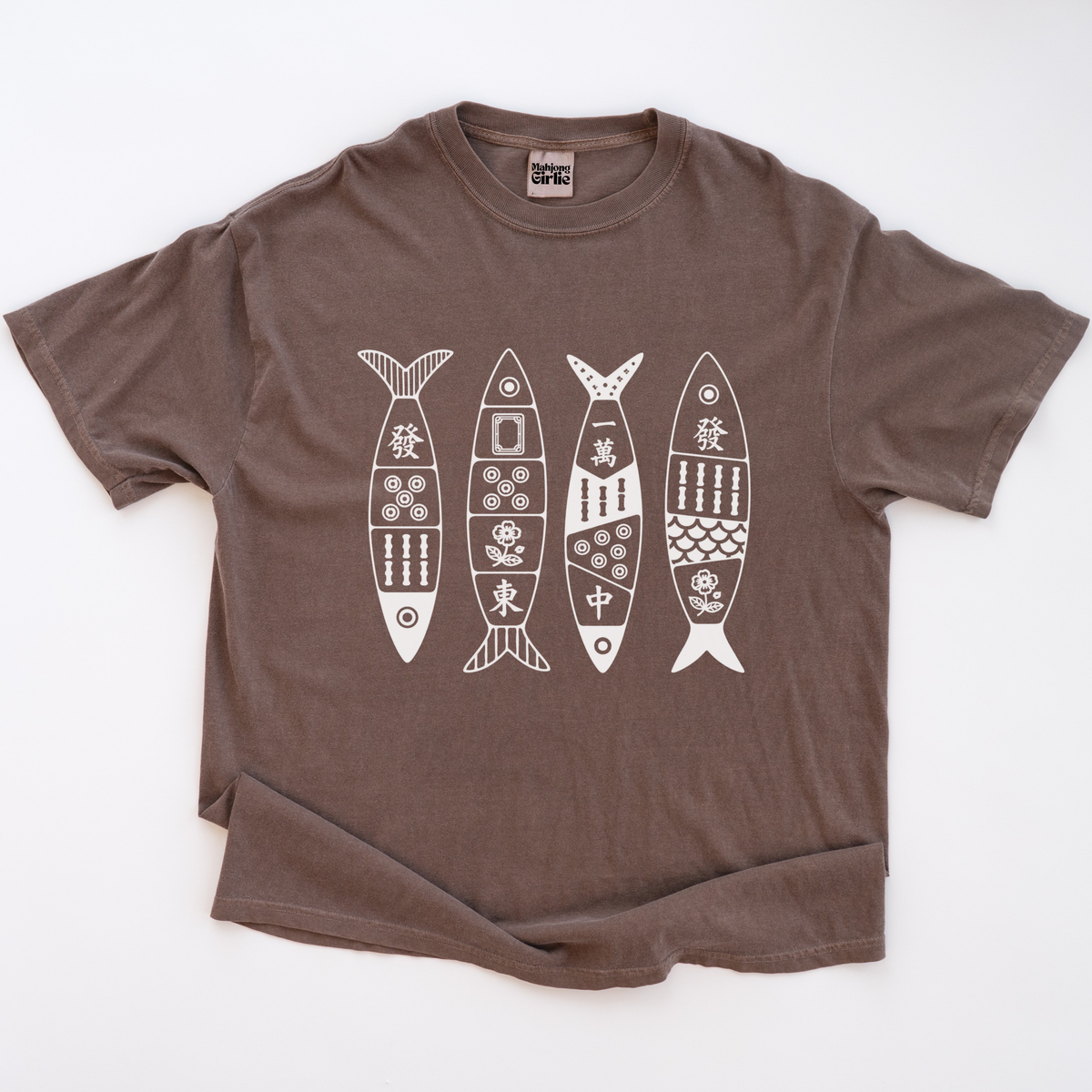 Sardines Mahjong Tiles T-Shirt
