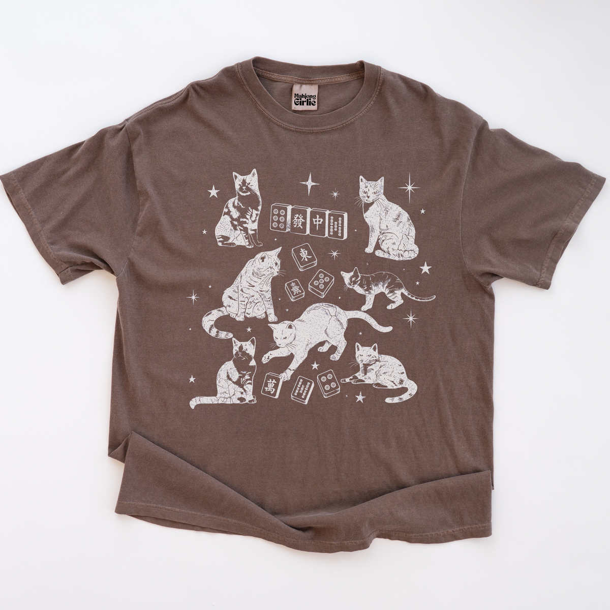 Old School Cats & Mahjong T-Shirt
