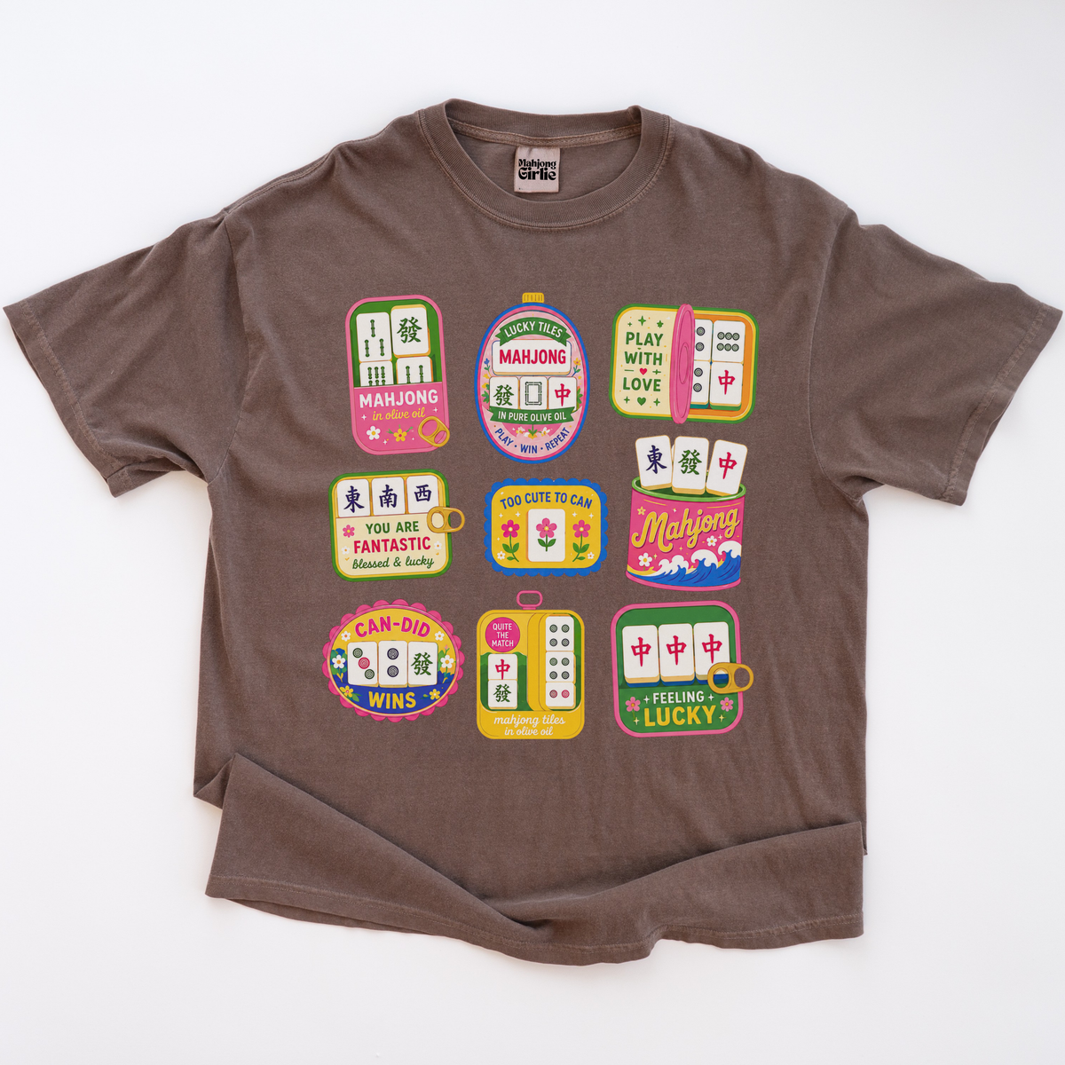 Tinned Sardine Fish Mahjong T-Shirt