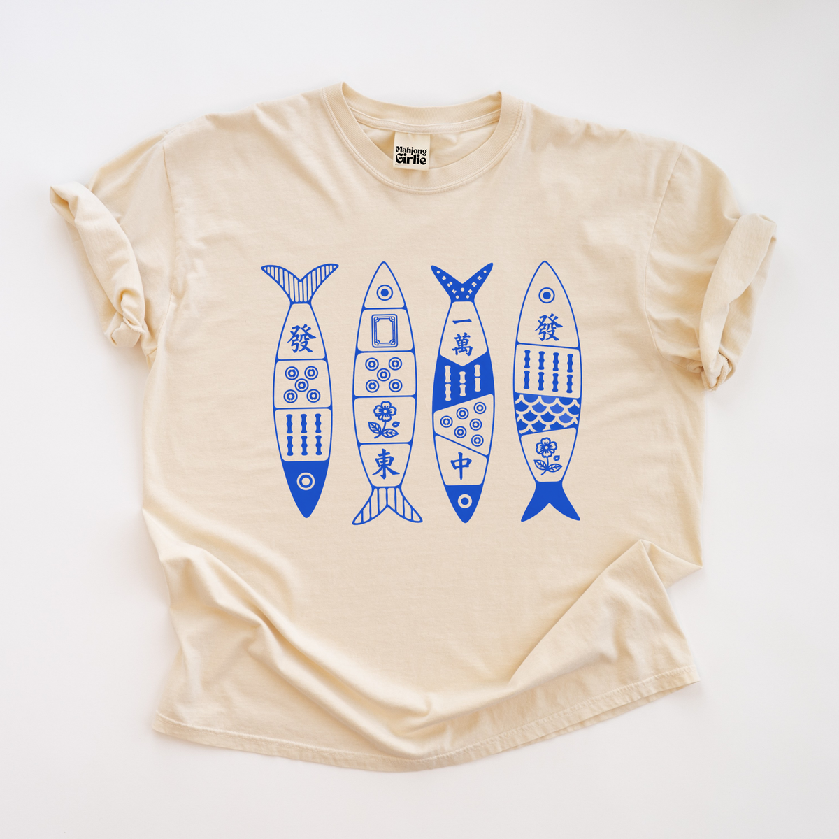 Sardines Mahjong Tiles T-Shirt