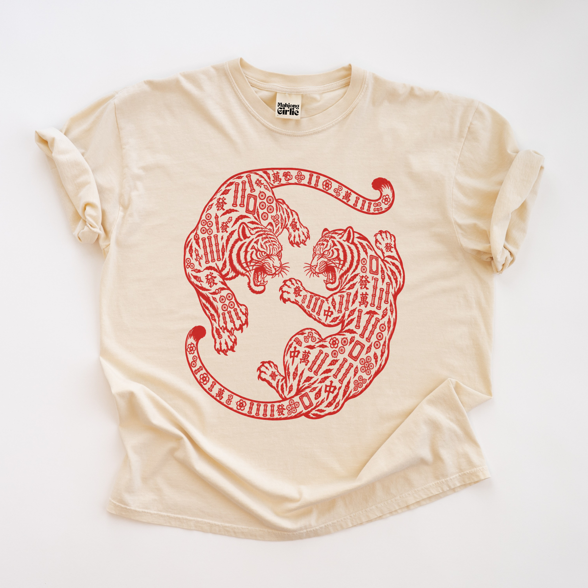 Tiger Mahjong Tiles T-Shirt