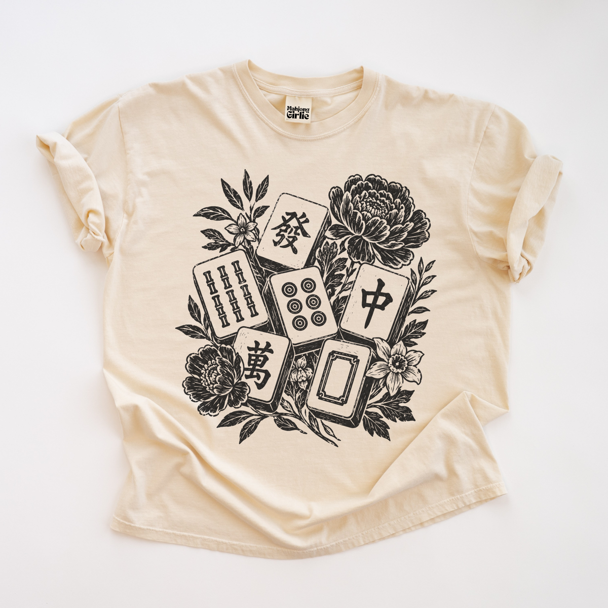 Linocut Botancial Tiles T-Shirt