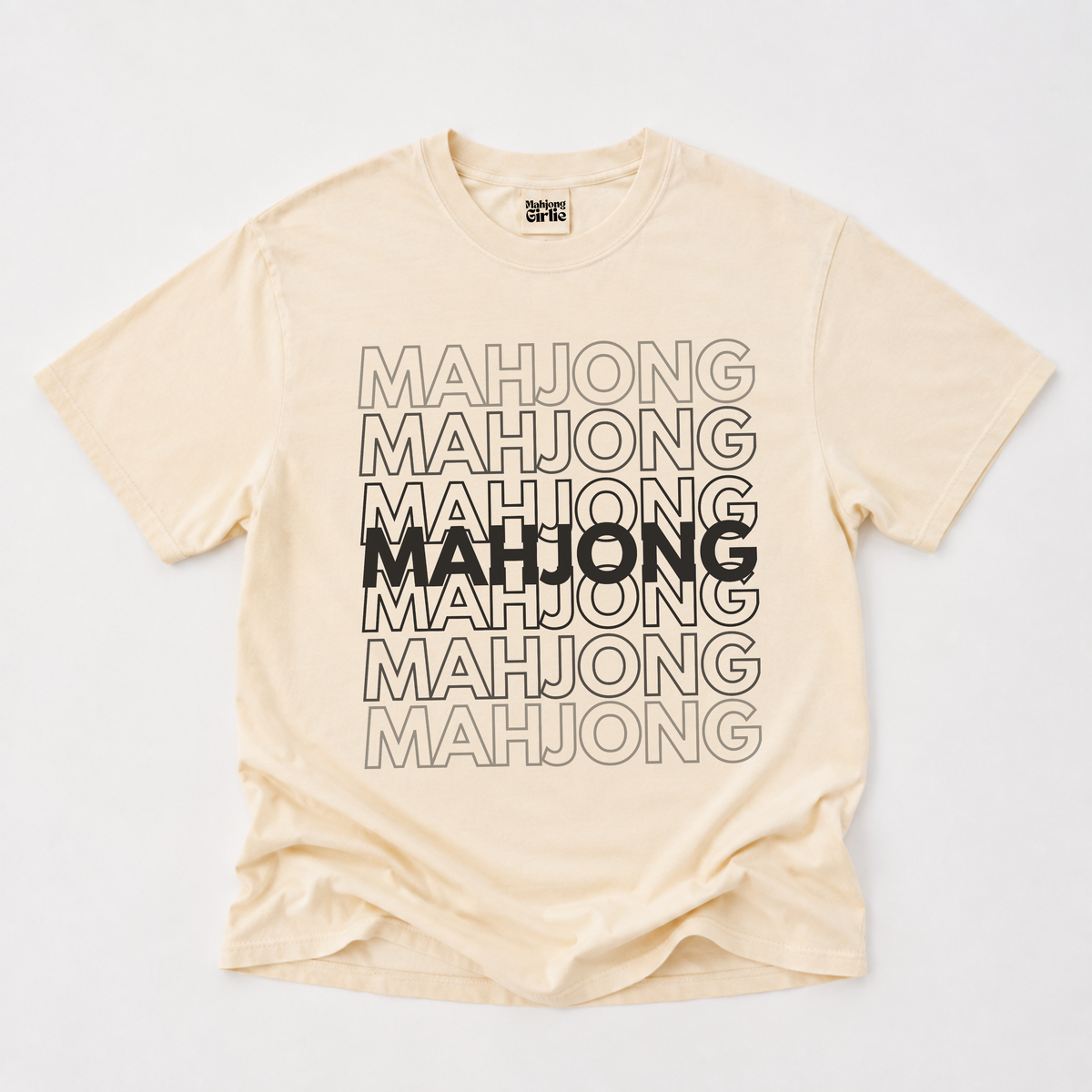 Mahjong Typography T-Shirt