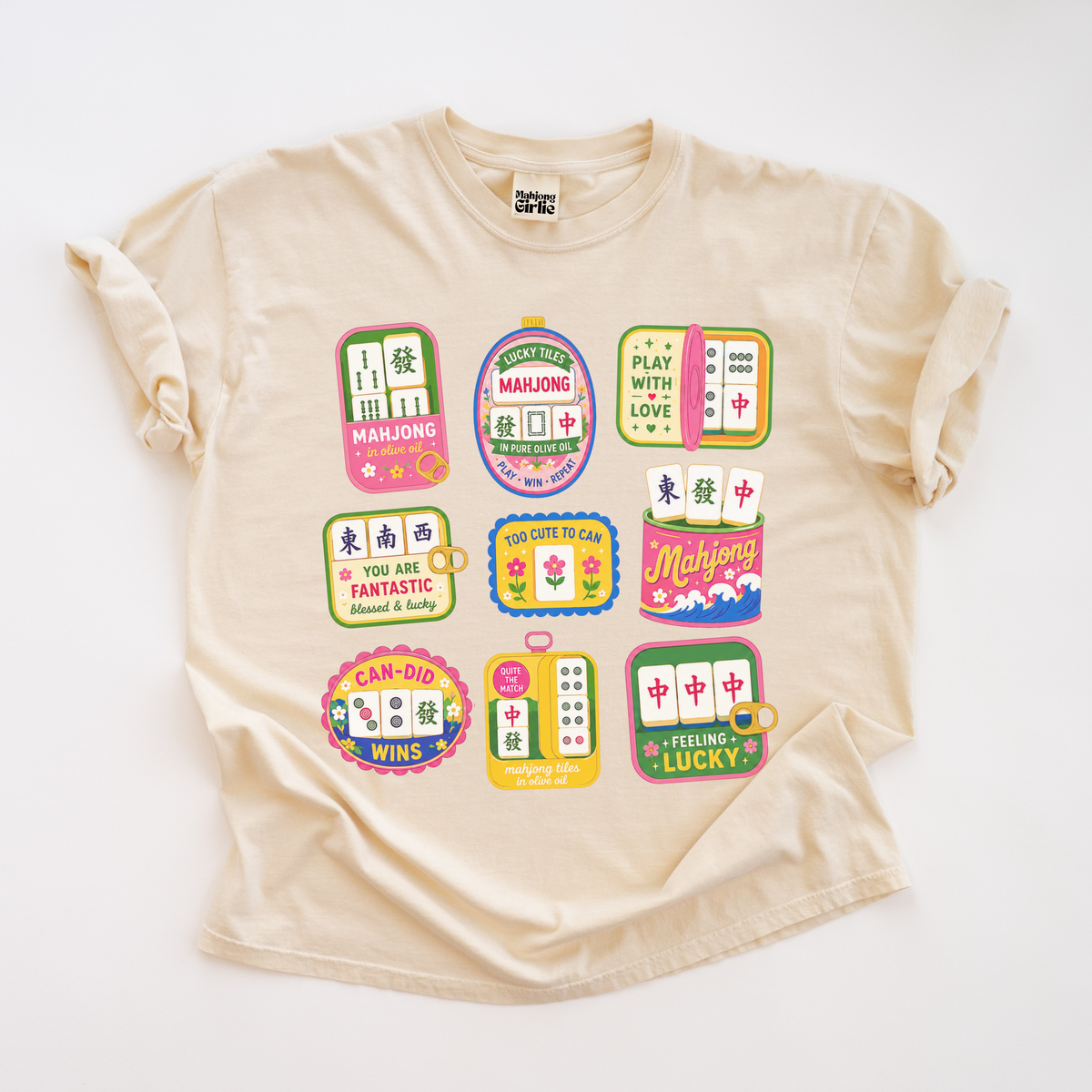 Tinned Sardine Fish Mahjong T-Shirt