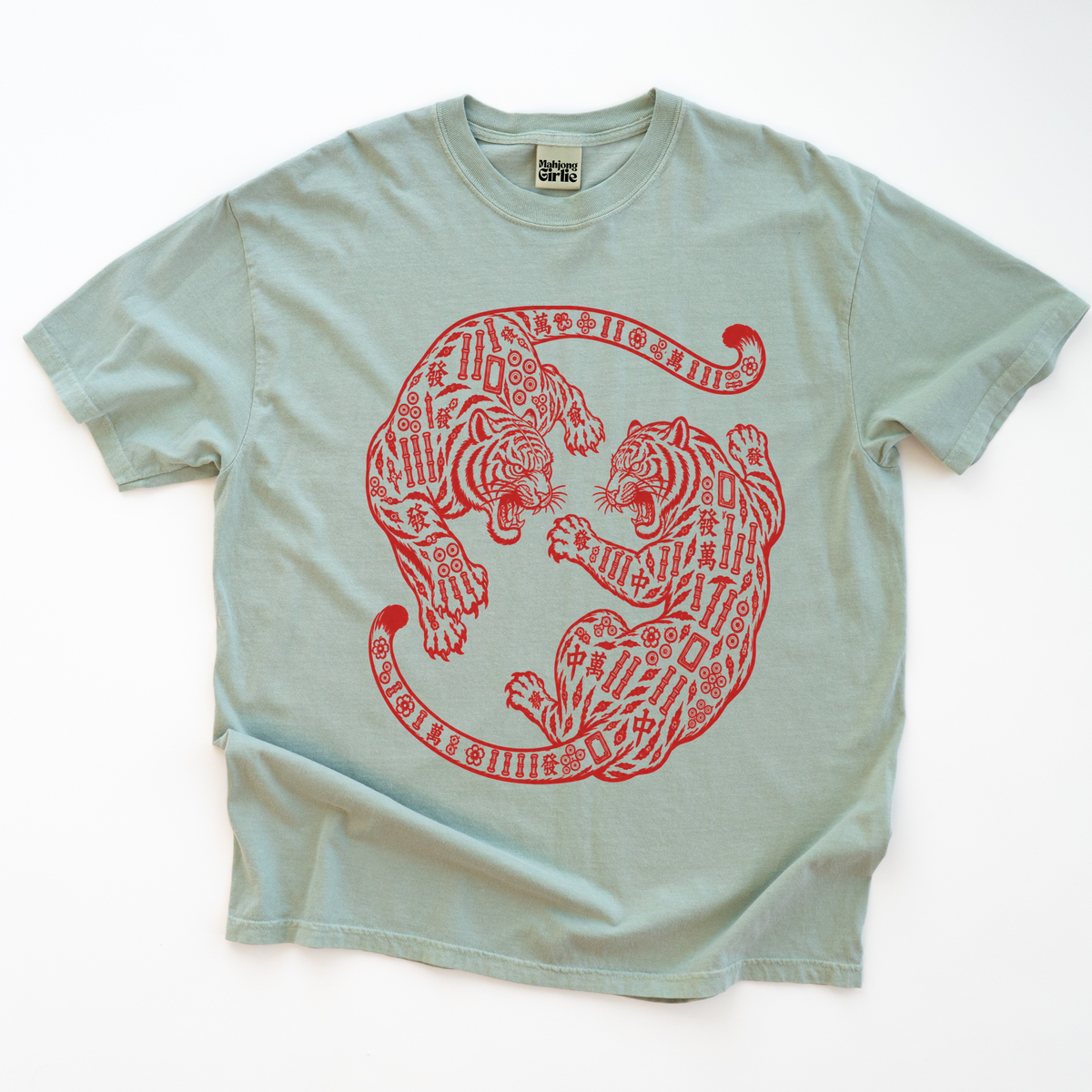 Tiger Mahjong Tiles T-Shirt