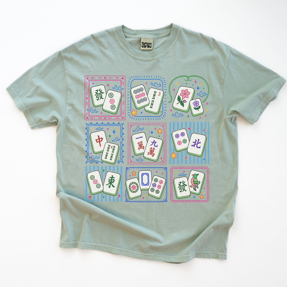Mahjong Tiles Grid T-Shirt