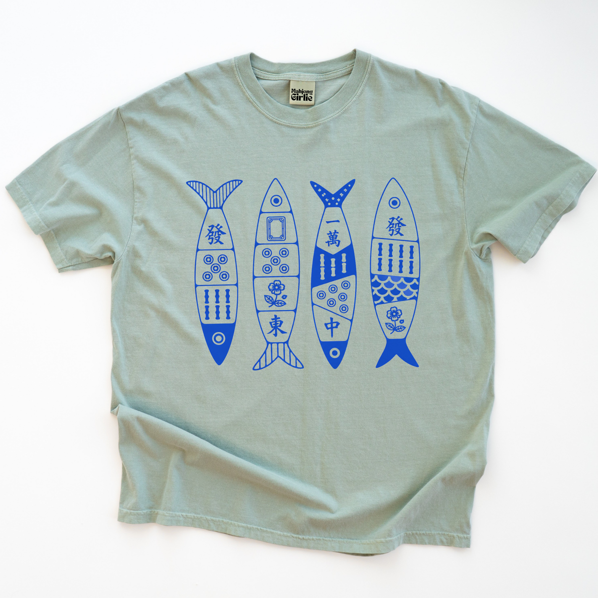 Sardines Mahjong Tiles T-Shirt