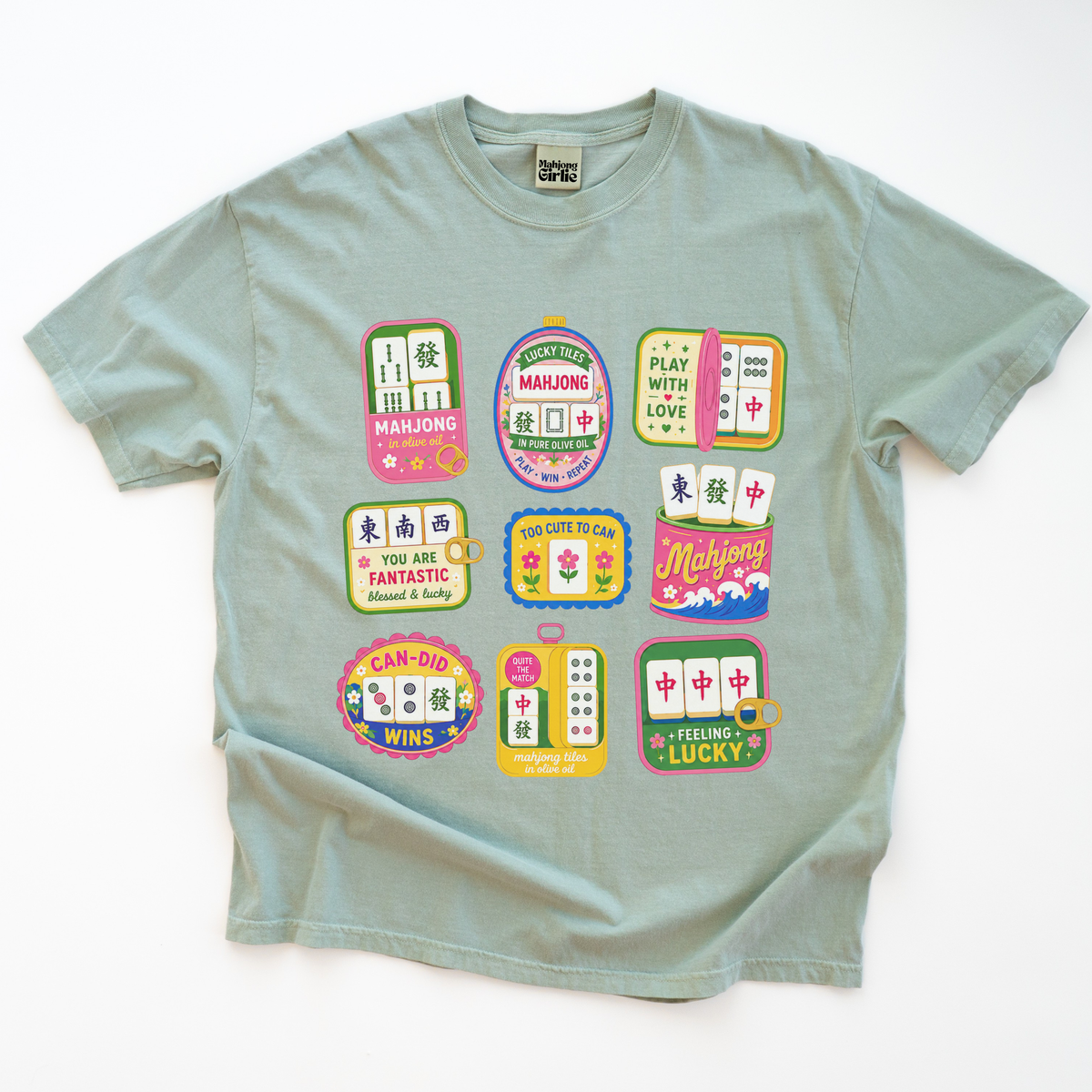 Tinned Sardine Fish Mahjong T-Shirt