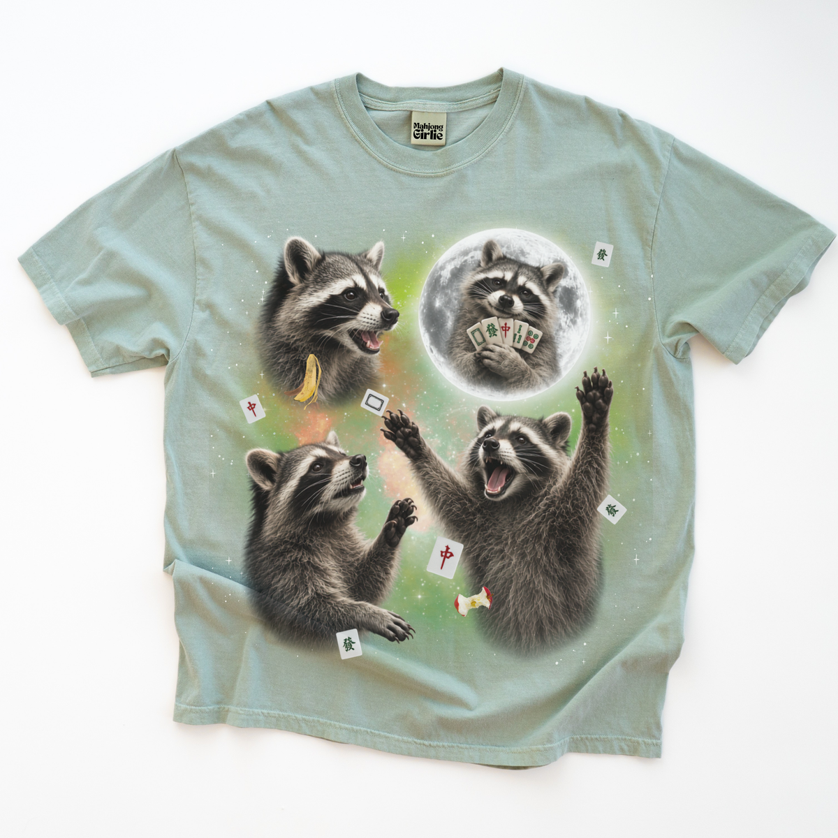 3 Raccoons Retro 90s T-Shirt