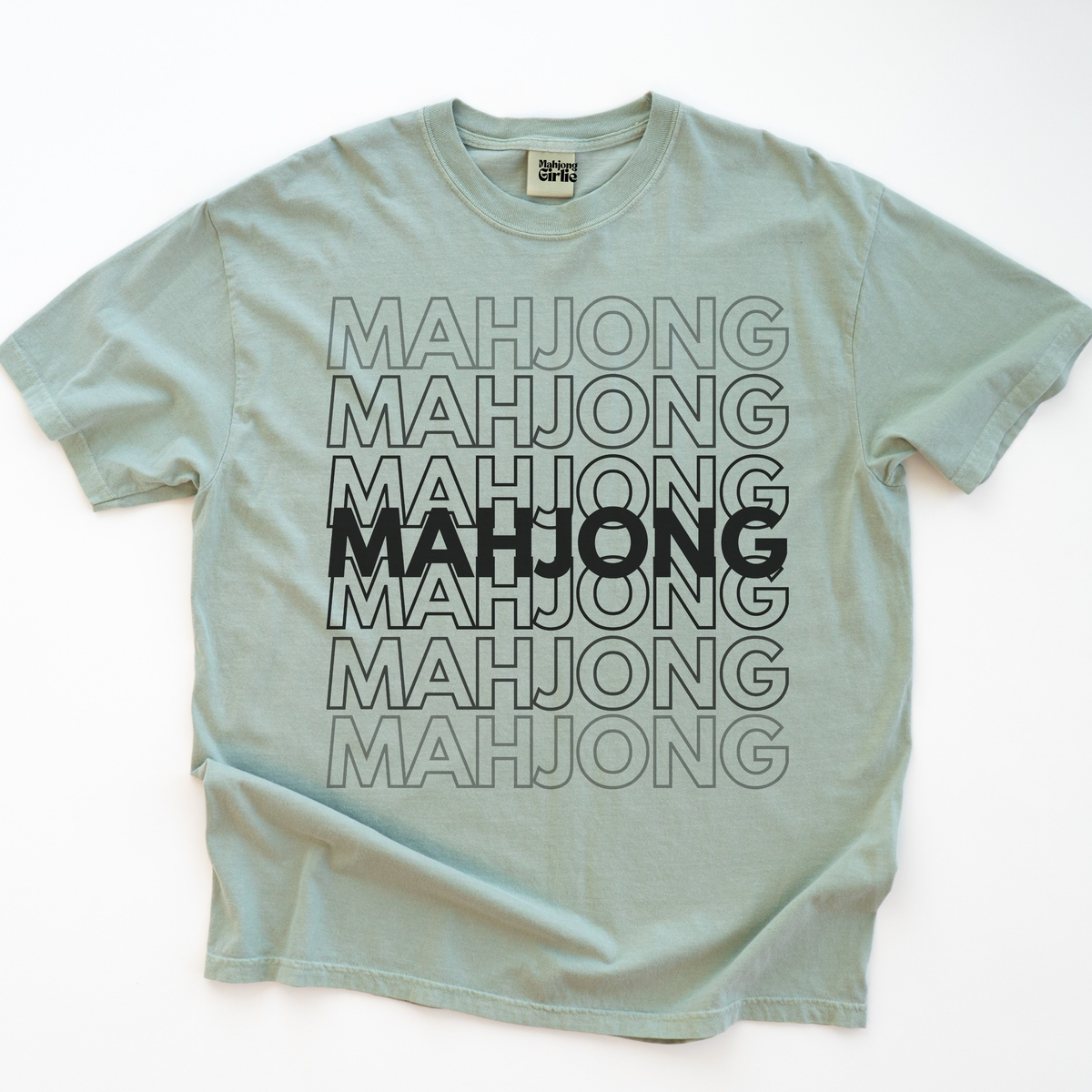 Mahjong Typography T-Shirt