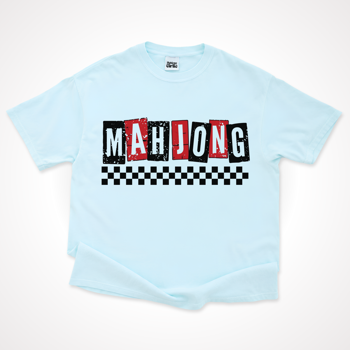 Retro Checkered Mahjong T-Shirt