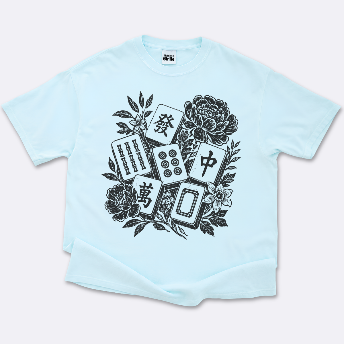 Linocut Botancial Tiles T-Shirt