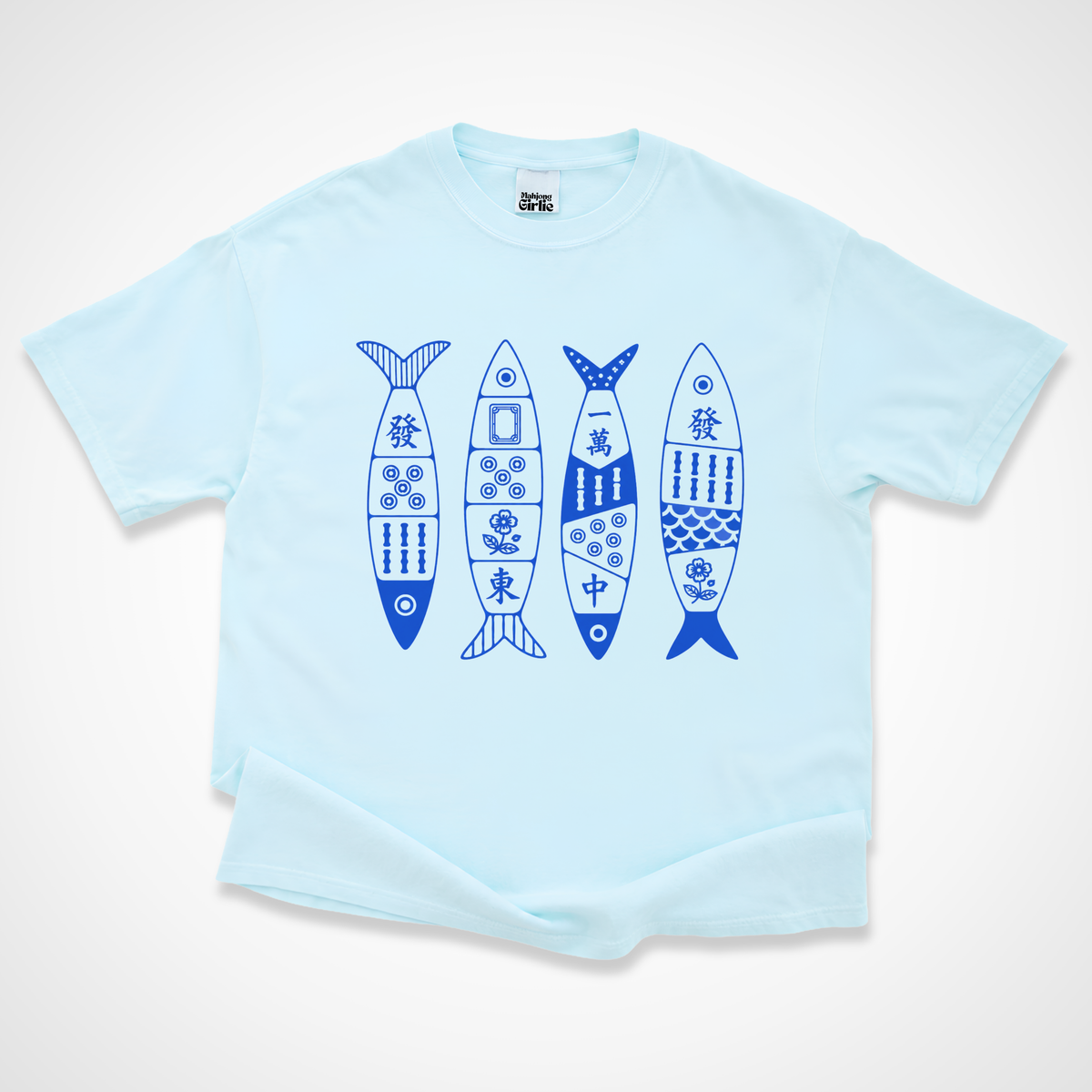 Sardines Mahjong Tiles T-Shirt