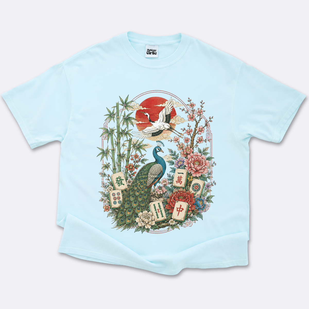 Japanese Vintage-Style Mahjong T-Shirt