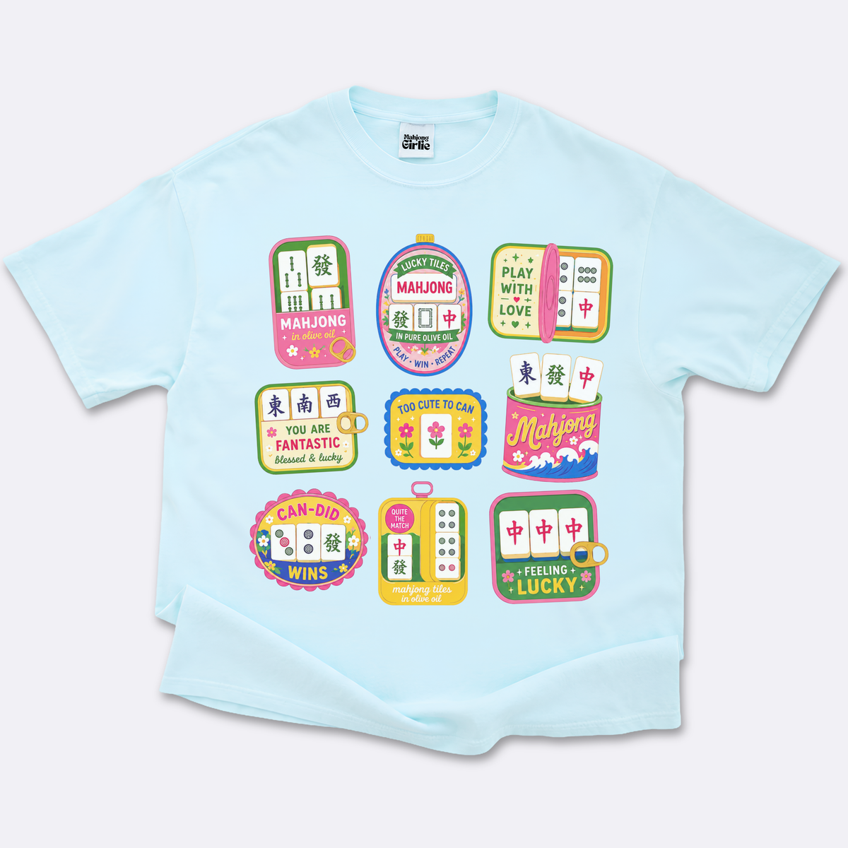 Tinned Sardine Fish Mahjong T-Shirt