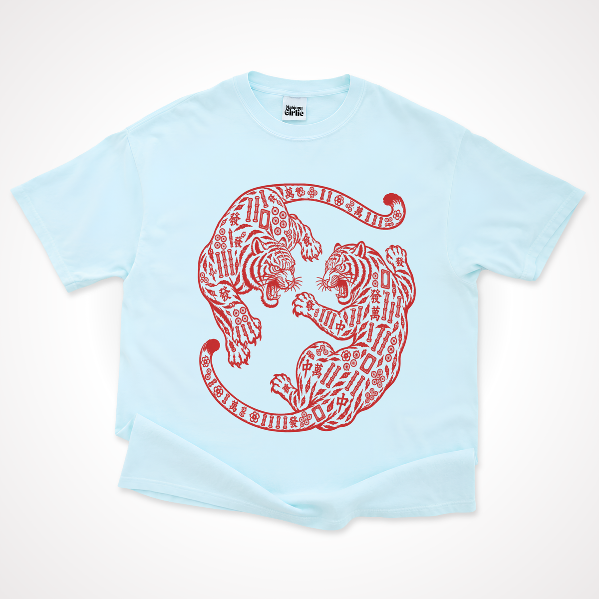 Tiger Mahjong Tiles T-Shirt