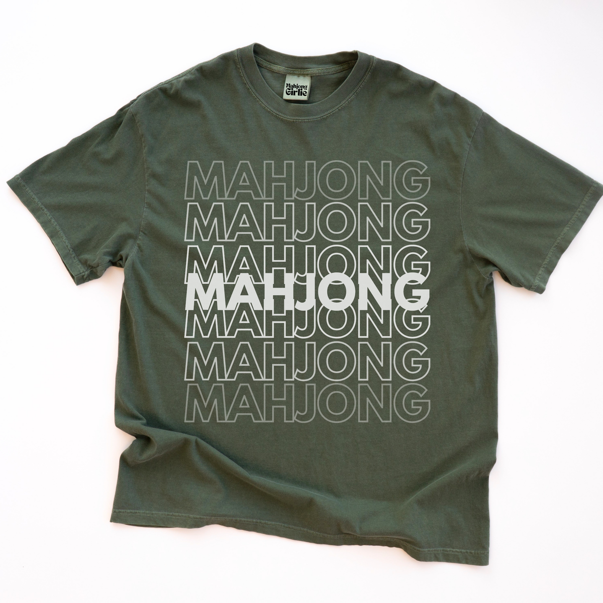 Mahjong Typography T-Shirt