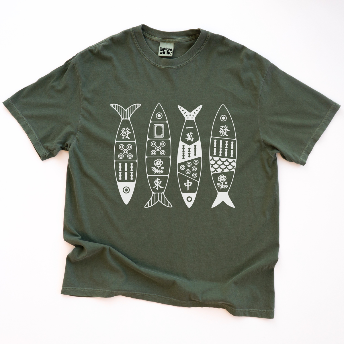 Sardines Mahjong Tiles T-Shirt
