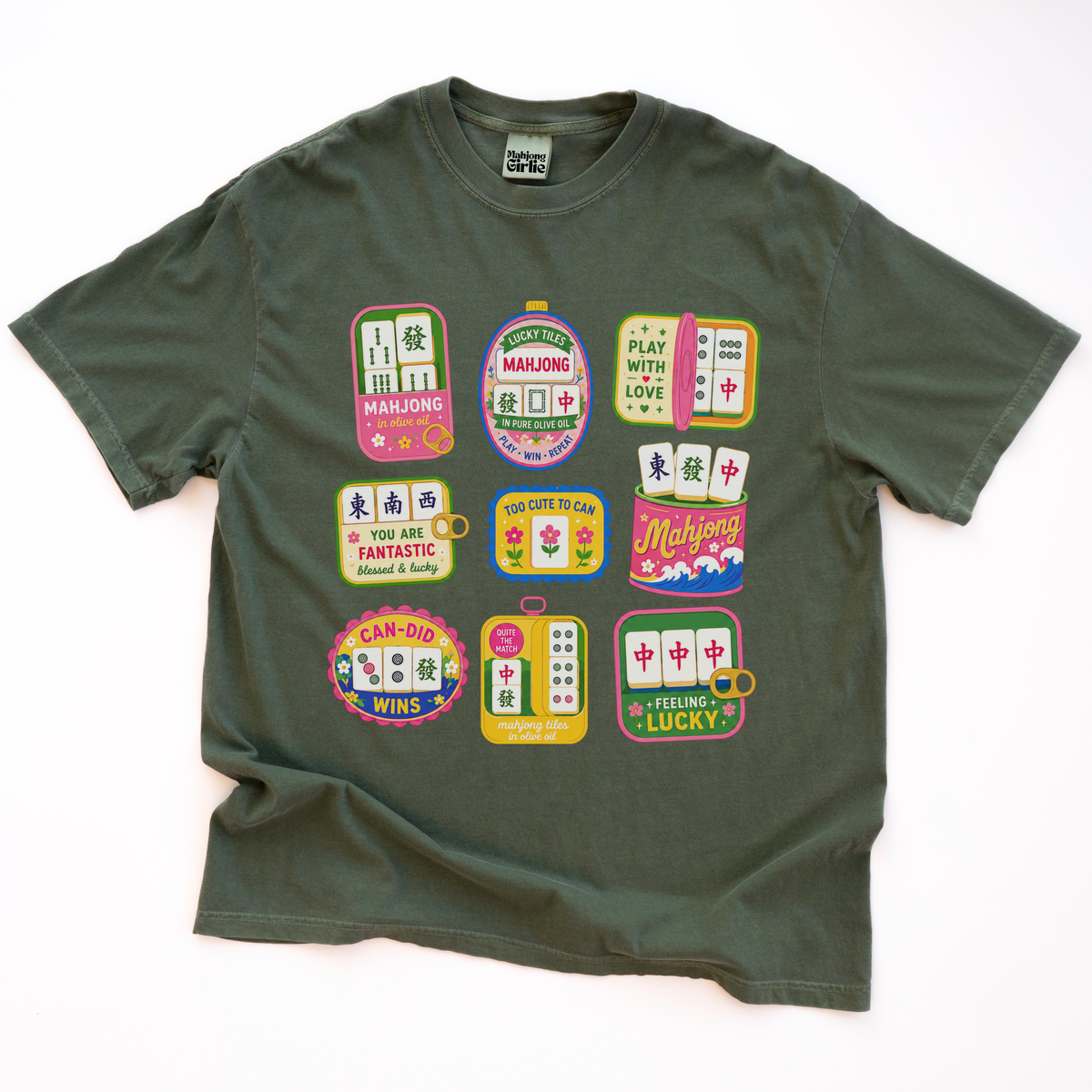 Tinned Sardine Fish Mahjong T-Shirt