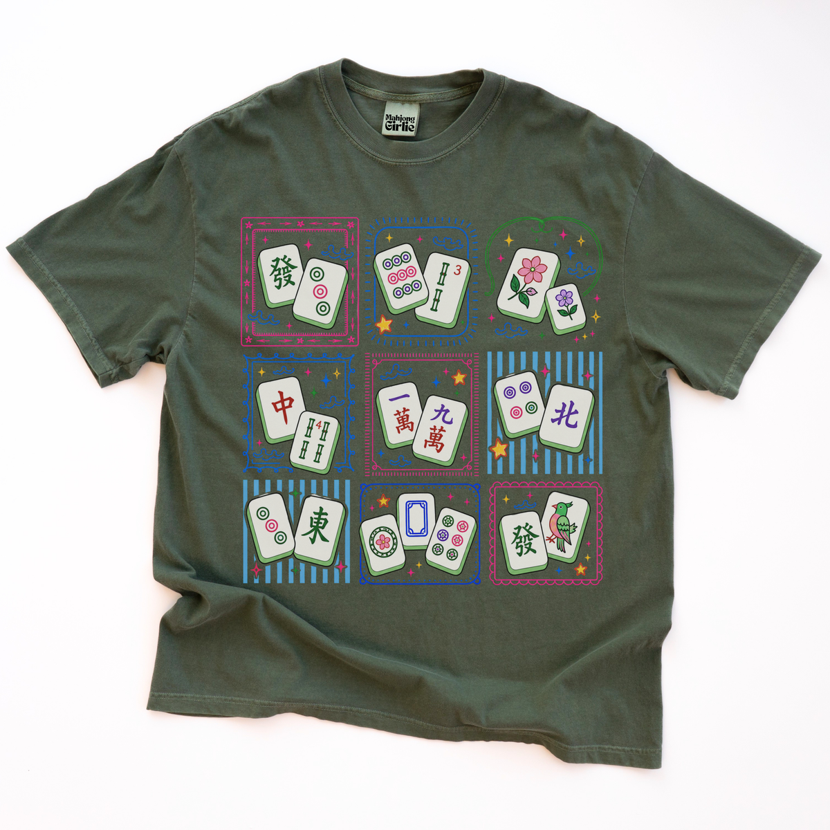 Mahjong Tiles Grid T-Shirt