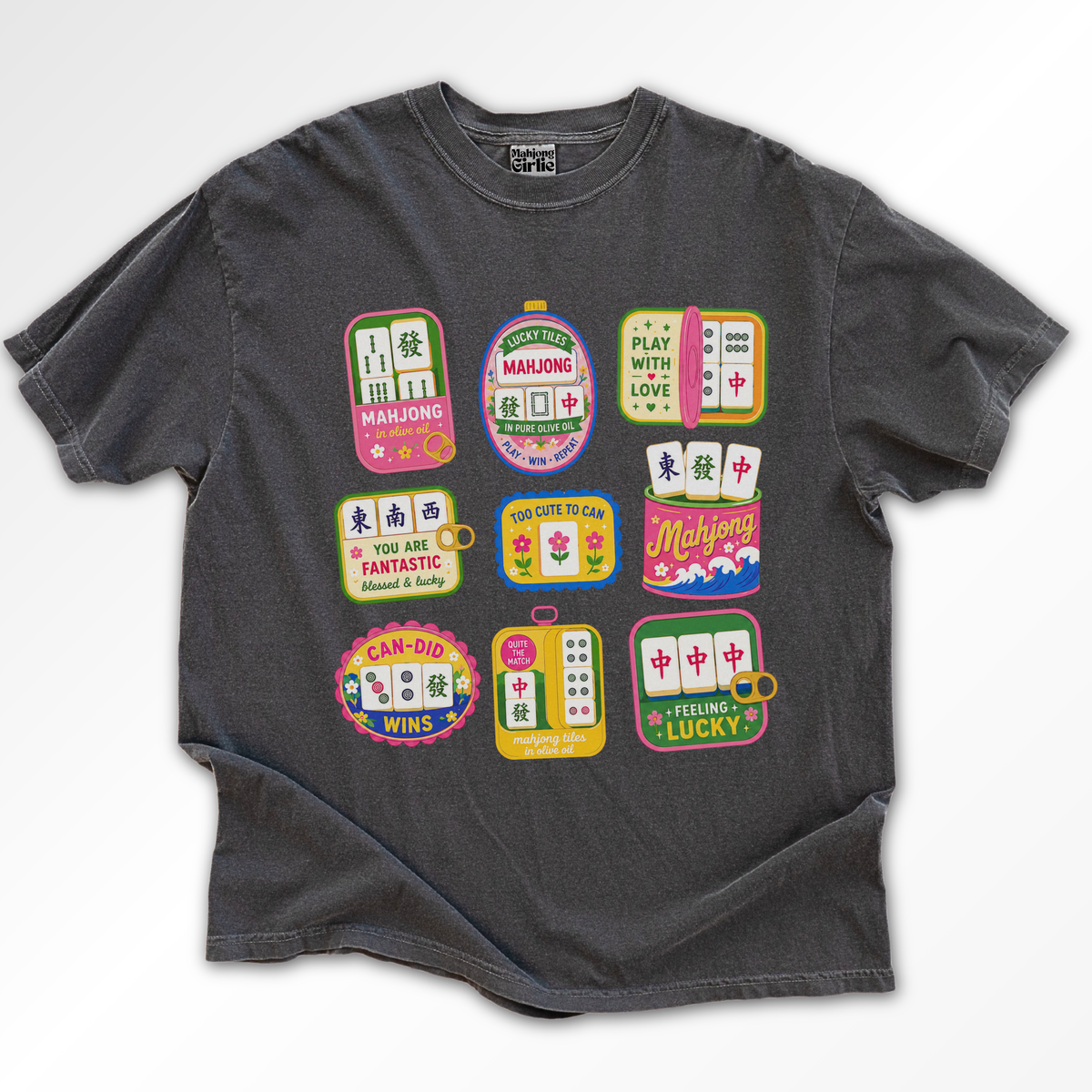 Tinned Sardine Fish Mahjong T-Shirt