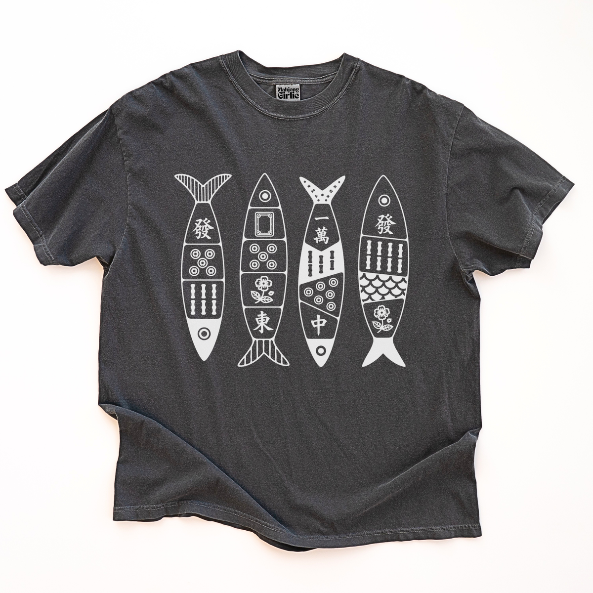 Sardines Mahjong Tiles T-Shirt
