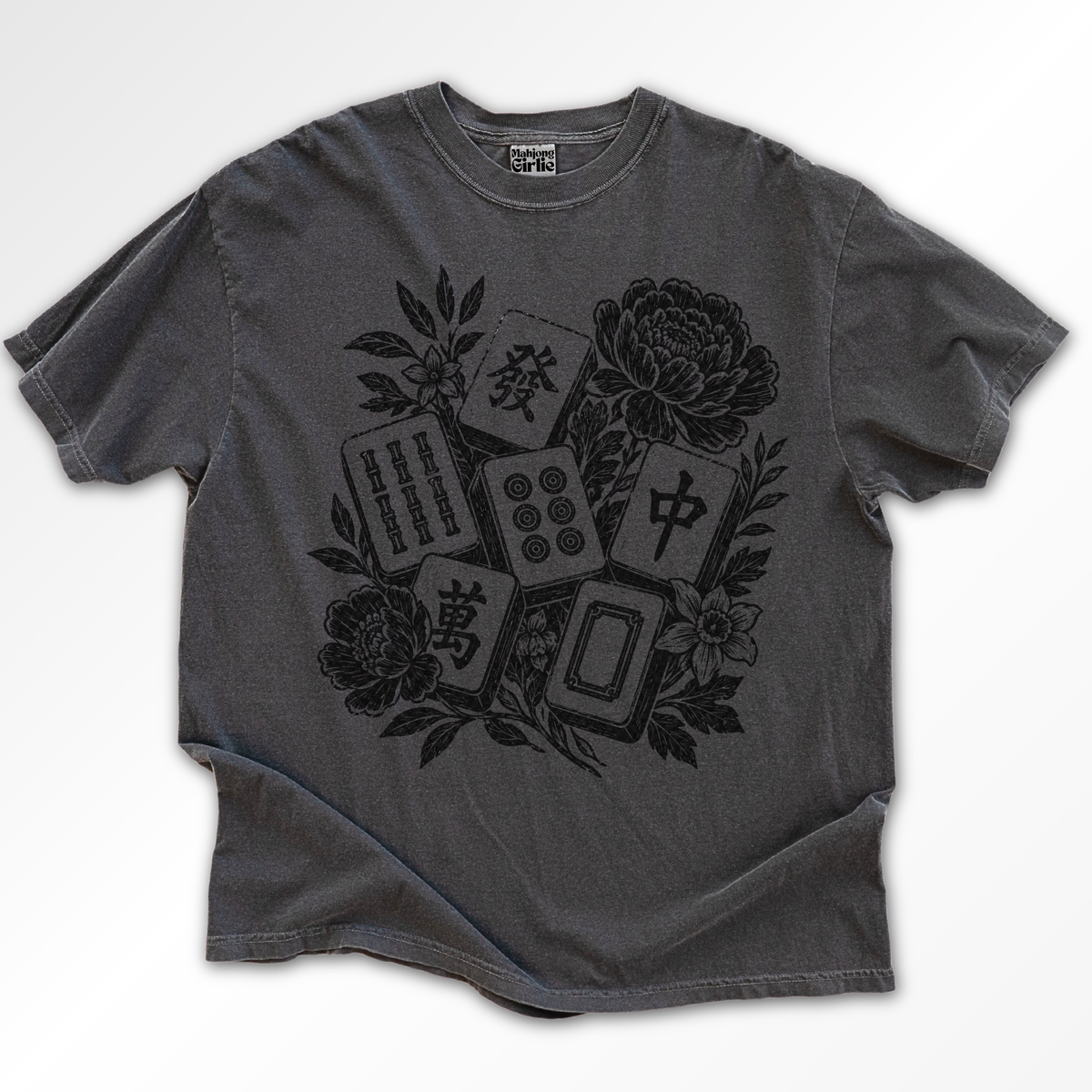 Linocut Botancial Tiles T-Shirt