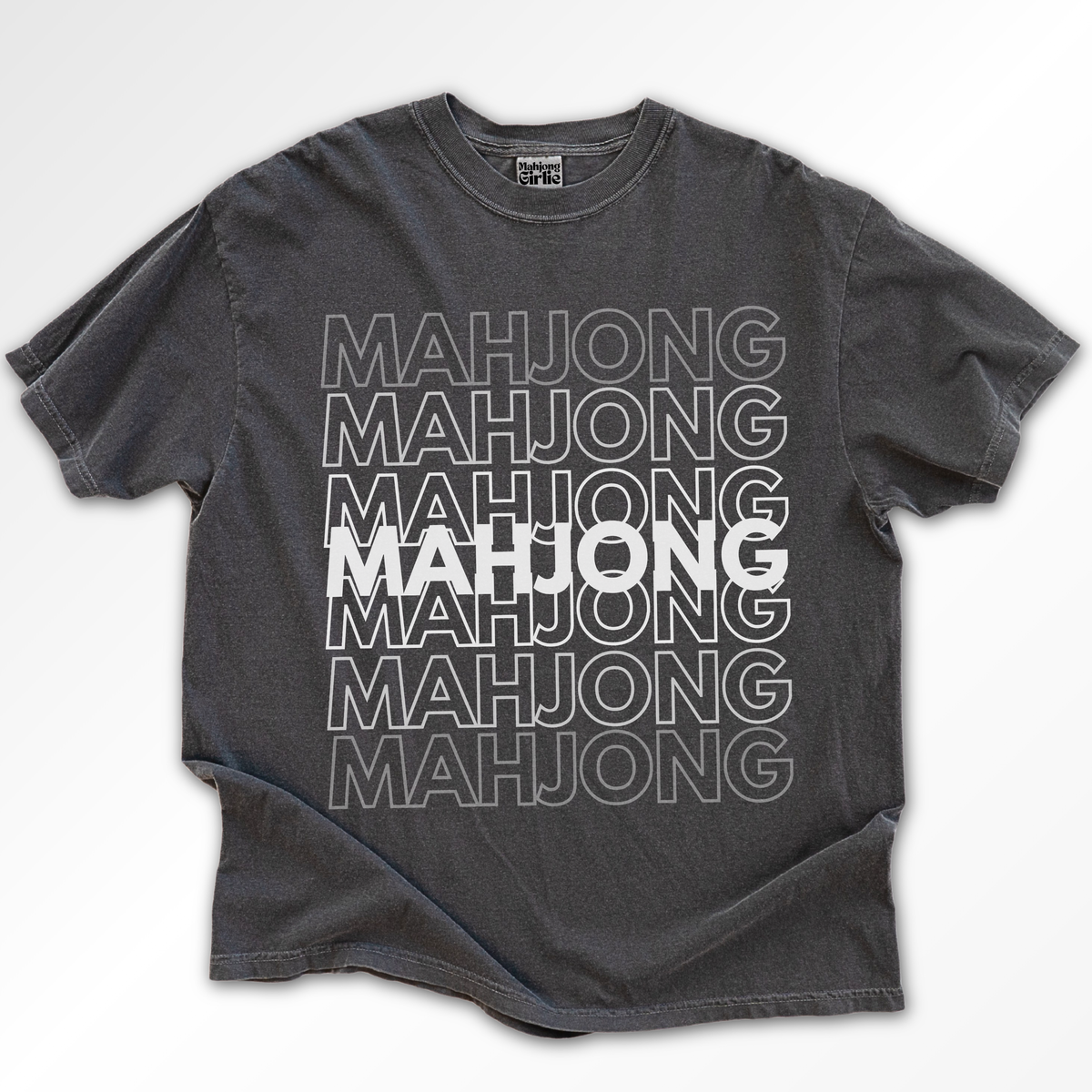 Mahjong Typography T-Shirt