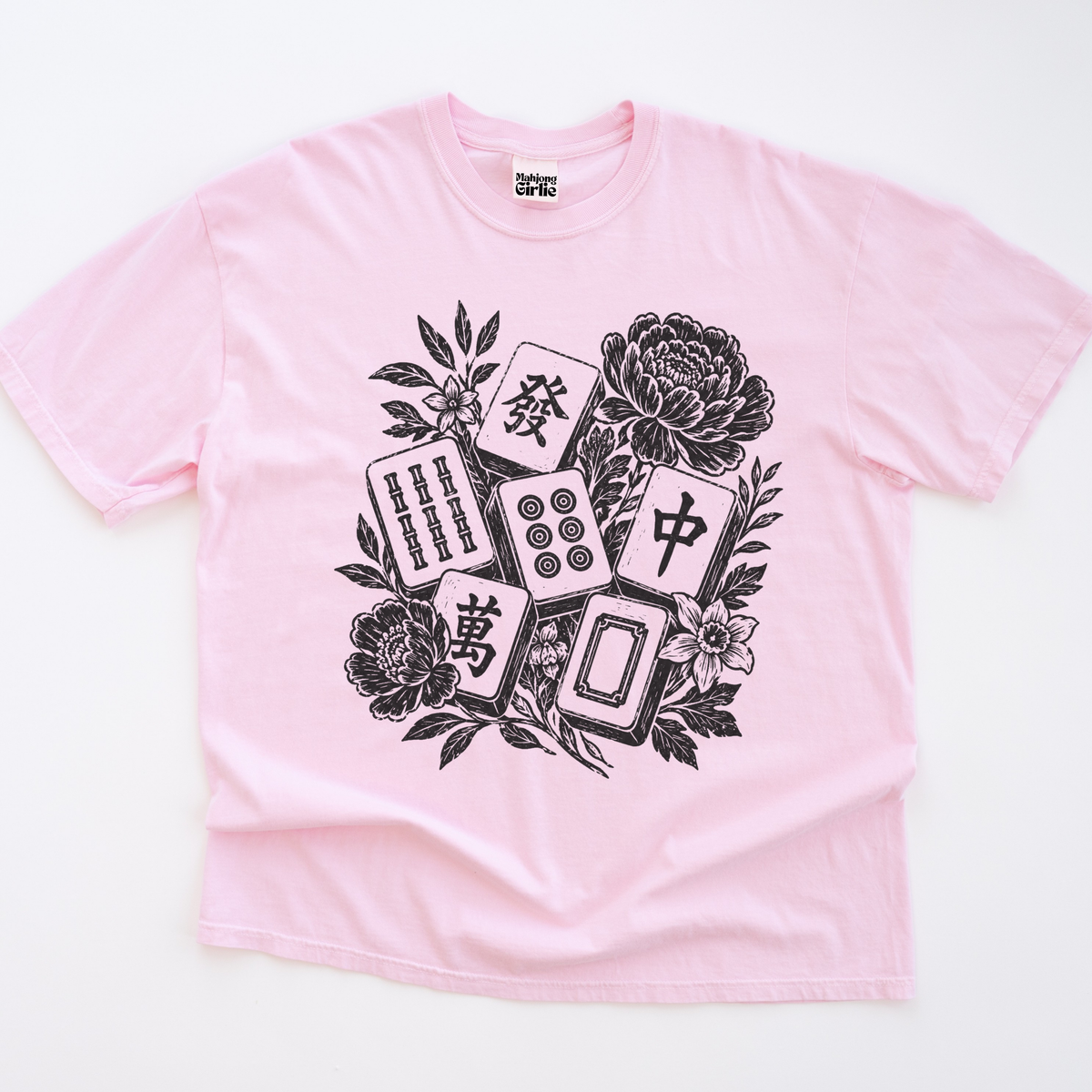 Linocut Botancial Tiles T-Shirt