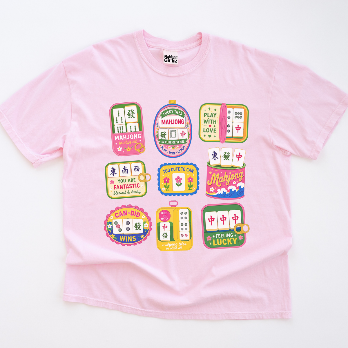 Tinned Sardine Fish Mahjong T-Shirt