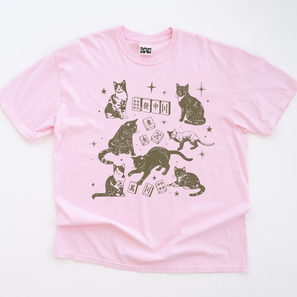 Old School Cats & Mahjong T-Shirt