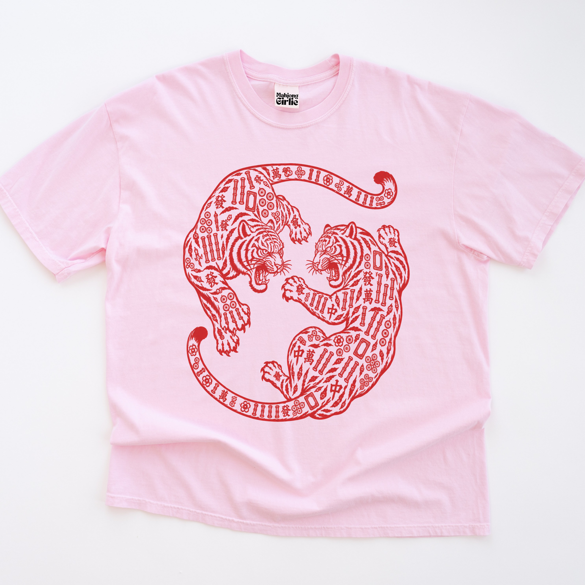 Tiger Mahjong Tiles T-Shirt