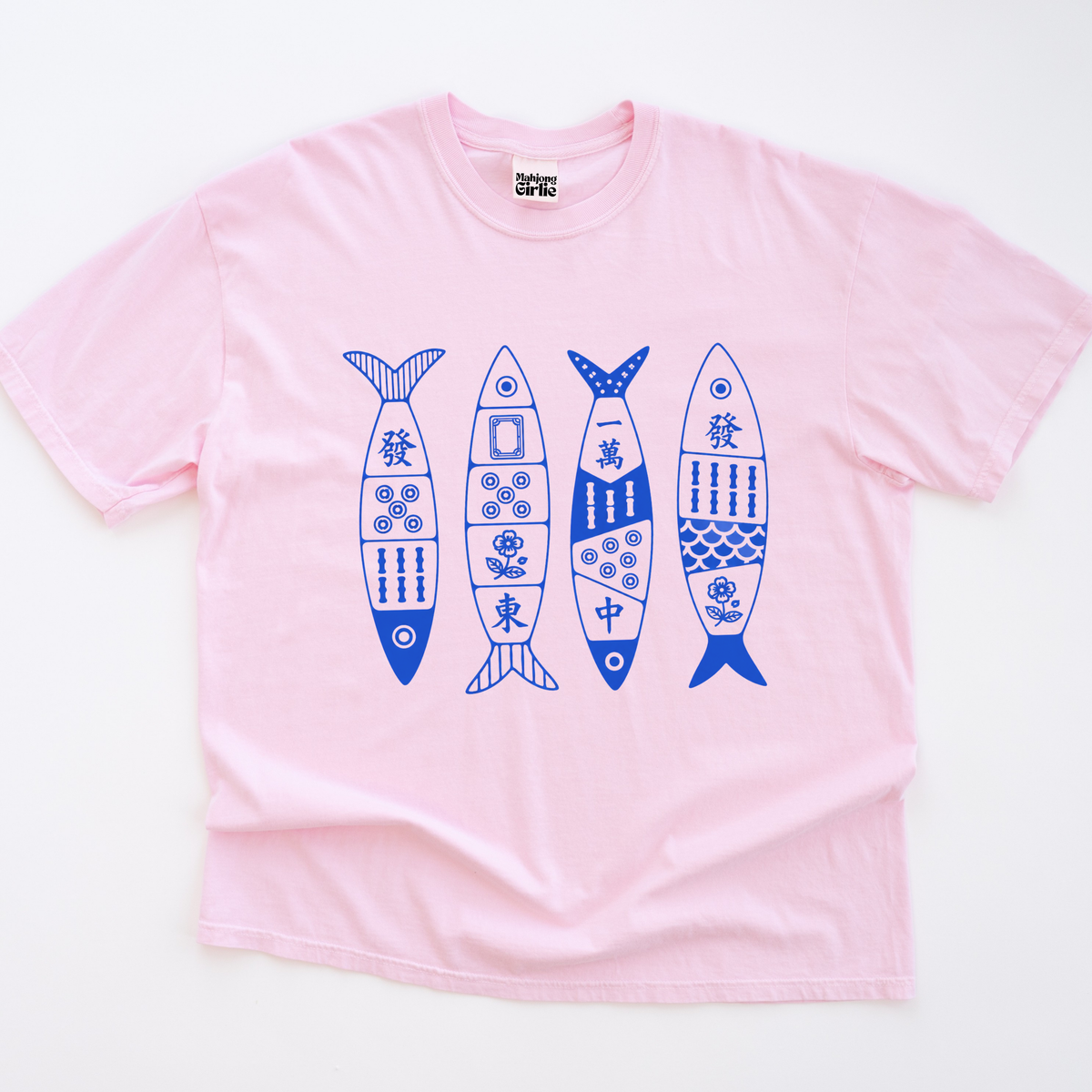 Sardines Mahjong Tiles T-Shirt