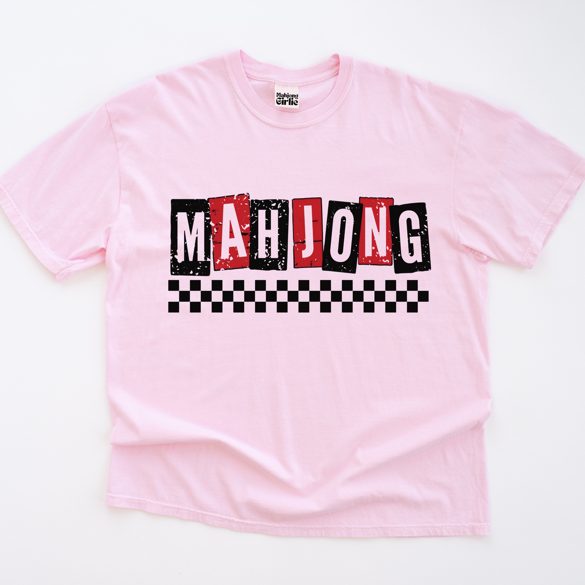 Retro Checkered Mahjong T-Shirt