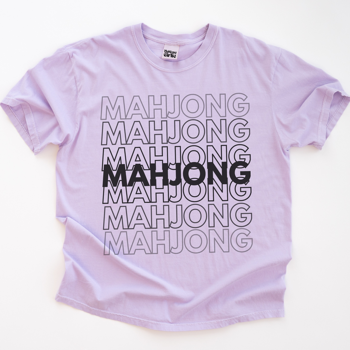 Mahjong Typography T-Shirt
