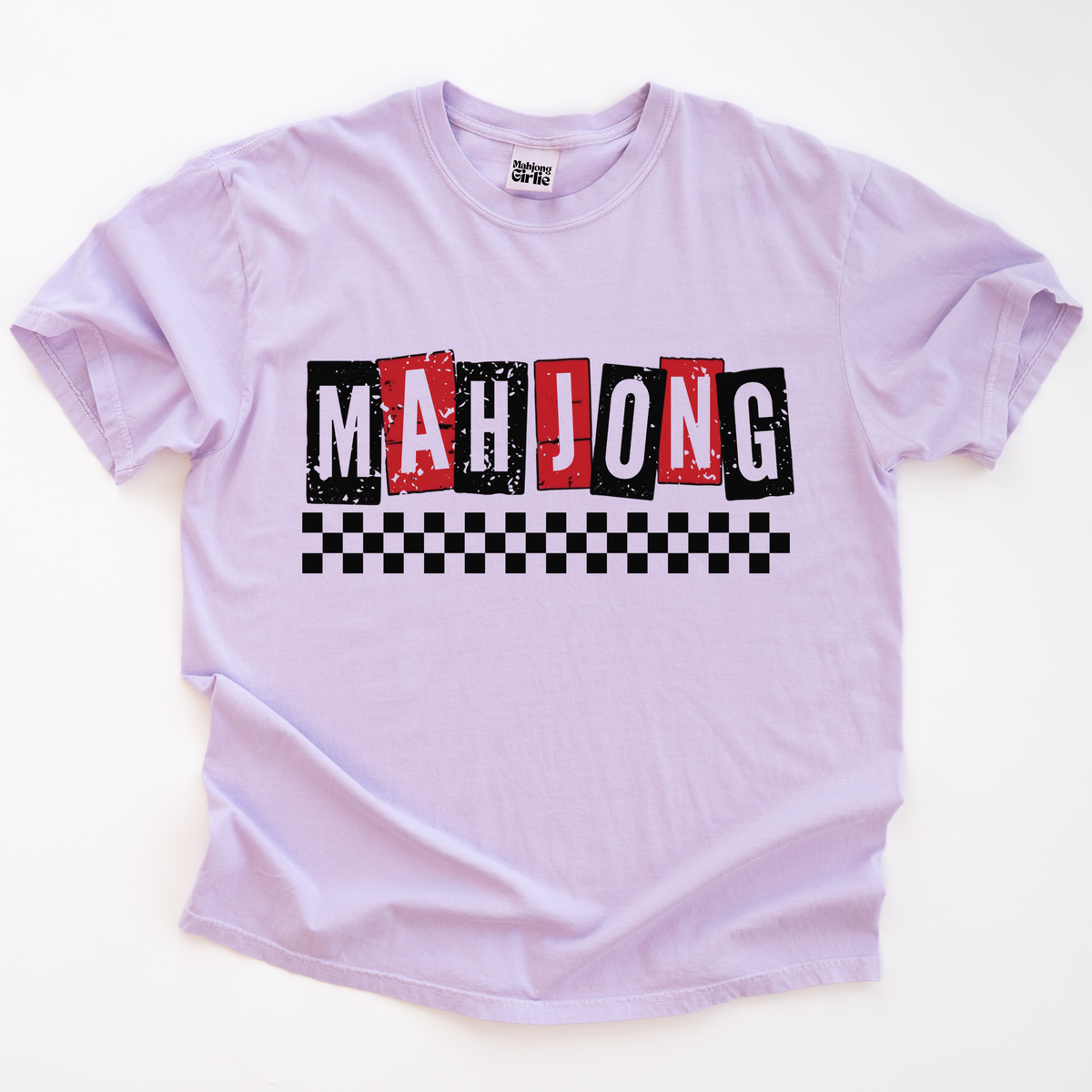 Retro Checkered Mahjong T-Shirt