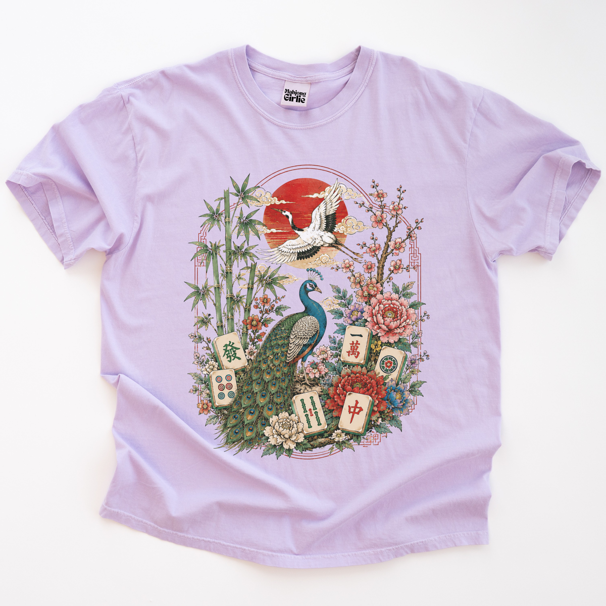 Japanese Vintage-Style Mahjong T-Shirt