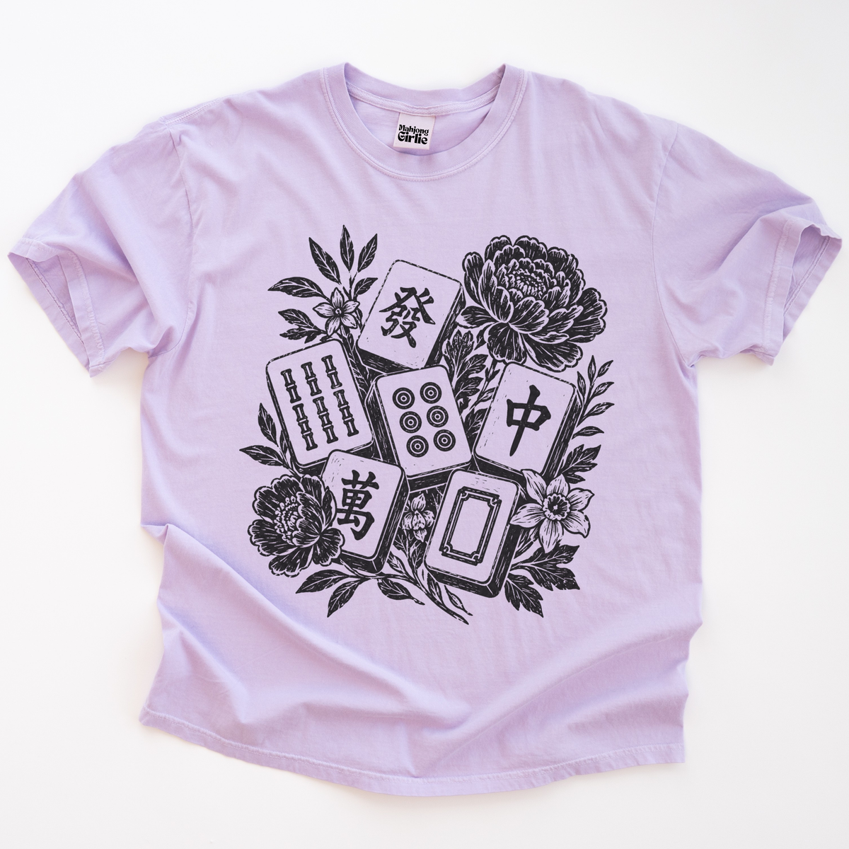 Linocut Botancial Tiles T-Shirt