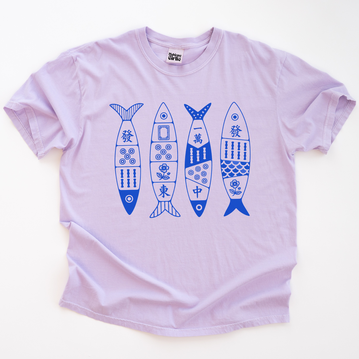 Sardines Mahjong Tiles T-Shirt