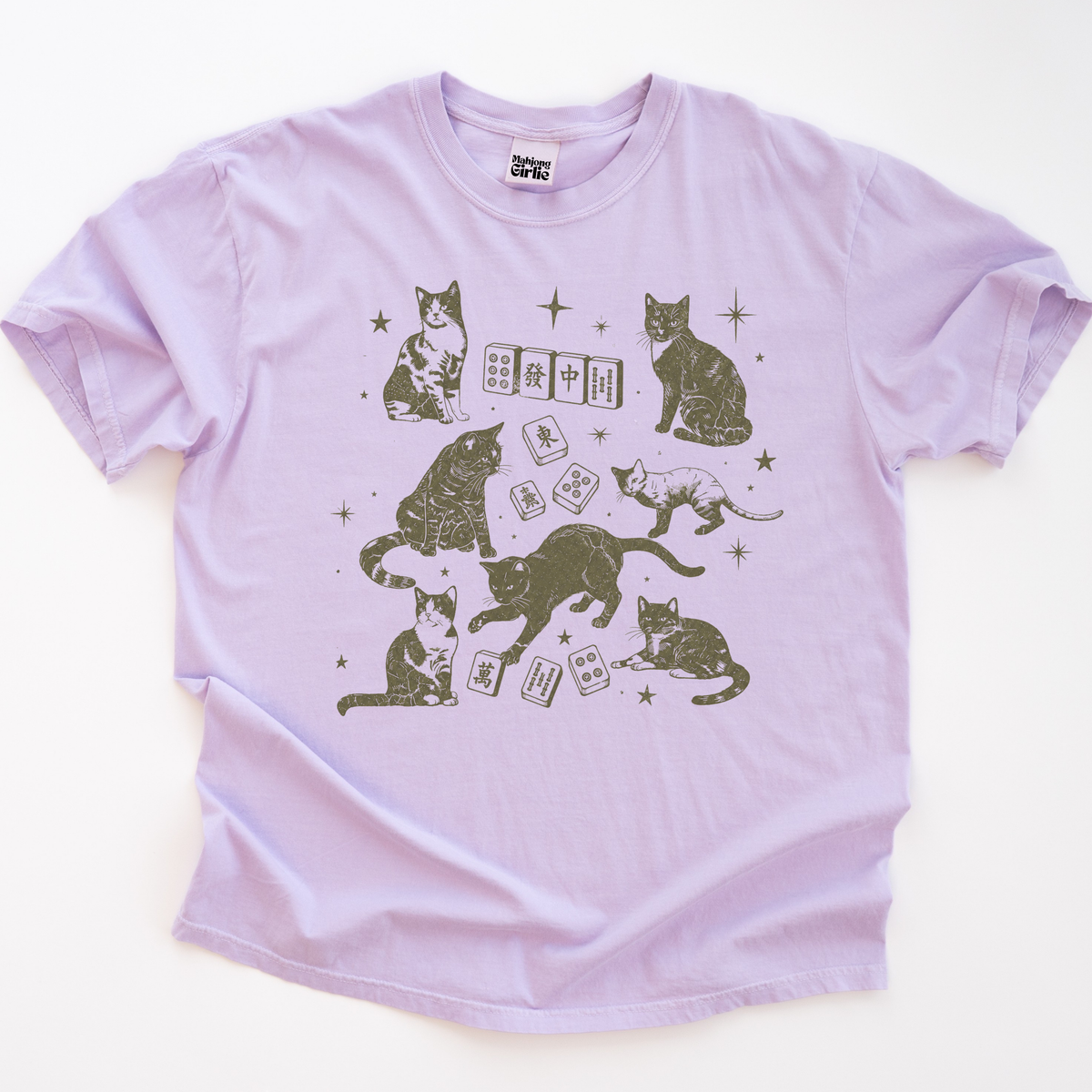 Old School Cats & Mahjong T-Shirt