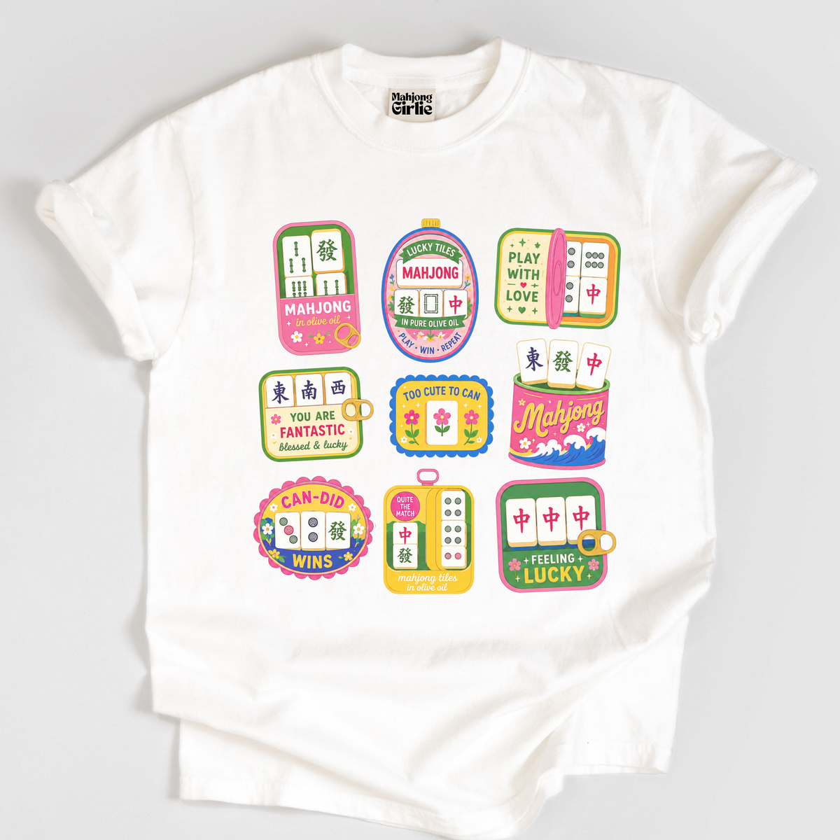 Tinned Sardine Fish Mahjong T-Shirt