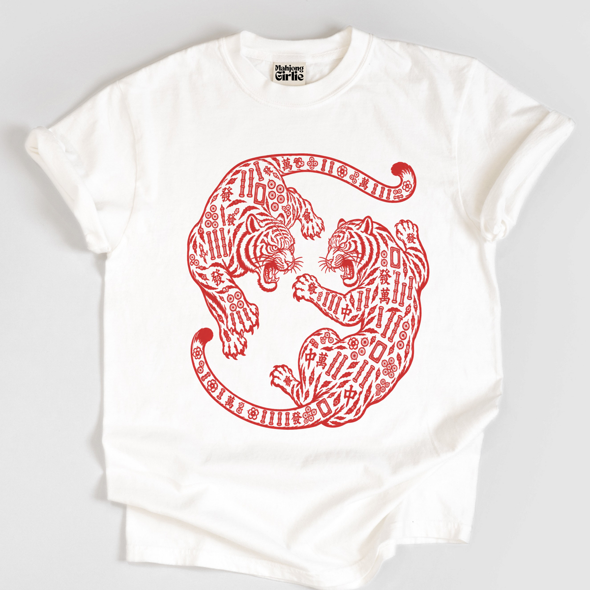 Tiger Mahjong Tiles T-Shirt