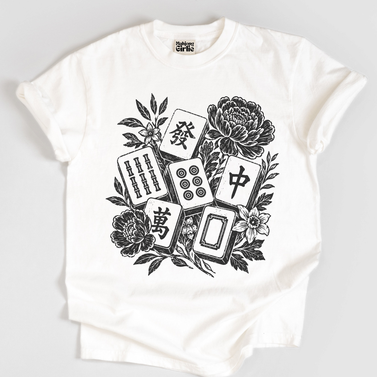 Linocut Botancial Tiles T-Shirt