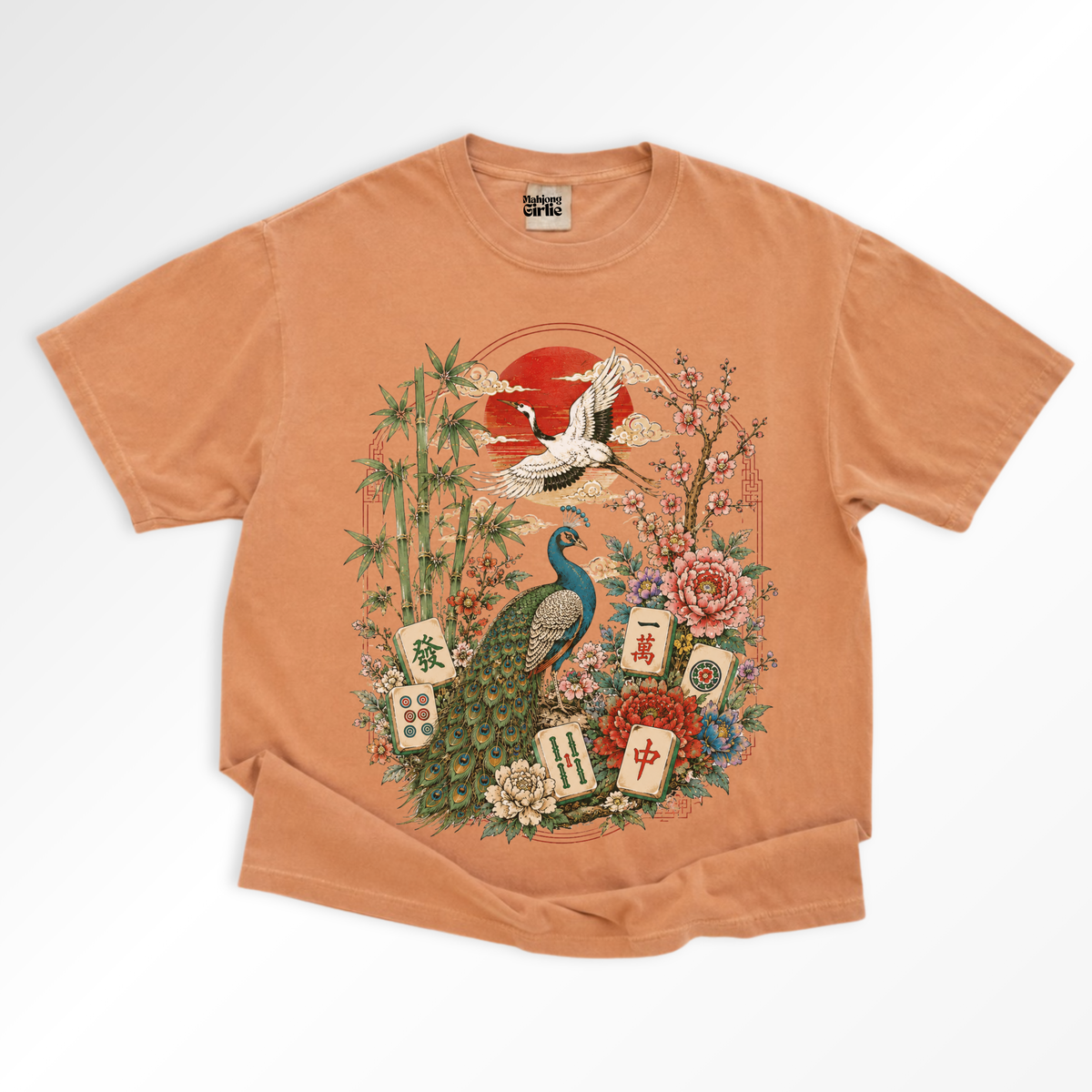 Japanese Vintage-Style Mahjong T-Shirt